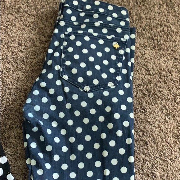 Kate Spade blue jeans with white polka dots...$95 - Picture 1 of 2